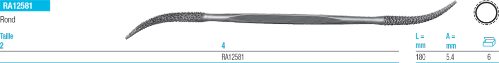 Râpes Ronde RA12581 - cut - schema