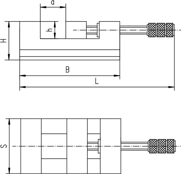 Etaux de contôle et de rectification - cut - schema