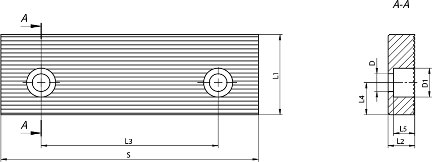 Mors rainurés - cut - schema