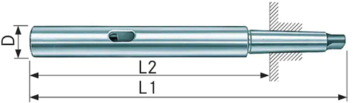 Douilles de réduction à cône morse - cut - schema