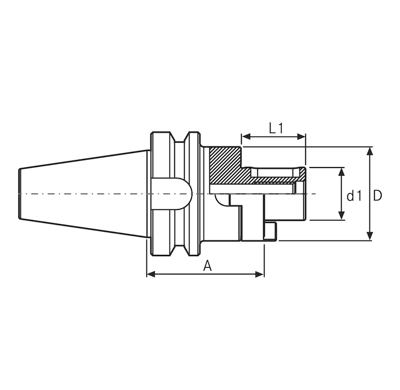 Mandrins porte fraise 3 tailles - cut - schema