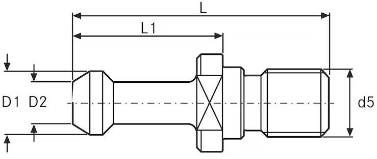 Trirette MAS BT (JIS B 6339 45°) - cut - schema