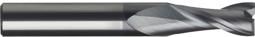 Fraise carbure 2 dents hélice 30° avec revêtement TIALN - Queue HA - picture - file
