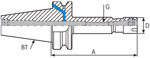 Mandrin à pinces type ER "SLIM" - cut - schema