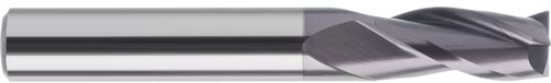 Fraise carbure 3 dents hélice 30° avec revêtement TIALN - Queue HA - picture - file