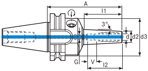 Mandrin de frettage ATORN SK 3° - cut - schema