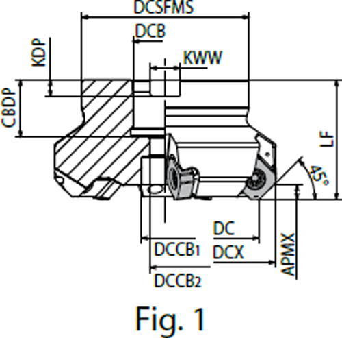 Porte-outils Kyocera MB45 Ø 100 à 315