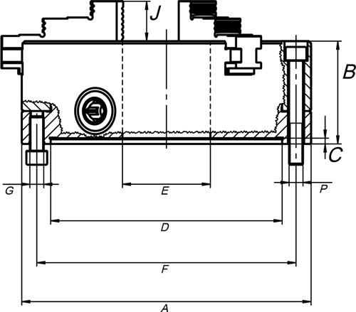 Mandrin serrage concentrique - compatible mors Ladner - cut - schema